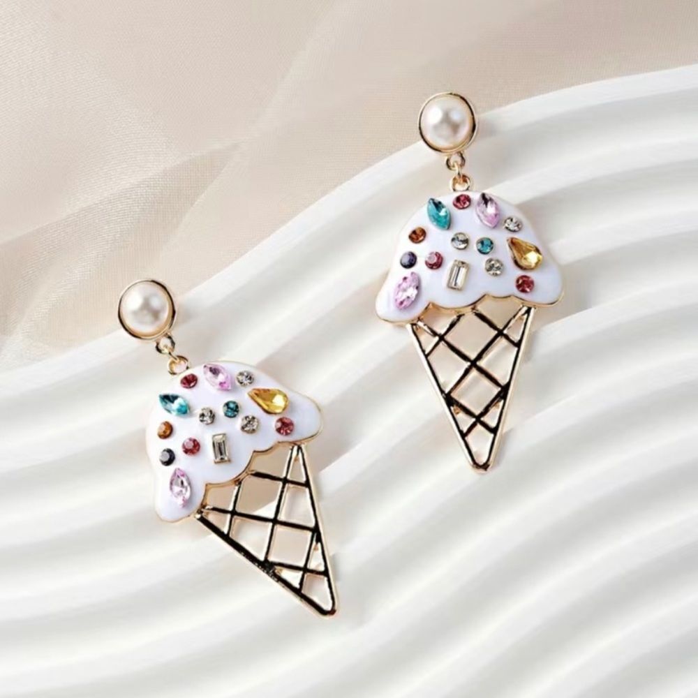 🔅🆕 🔅 Darling BoHo Rhinestone 🍭 Ice Cream Earrings 🍦✨ - Picture 7 of 13